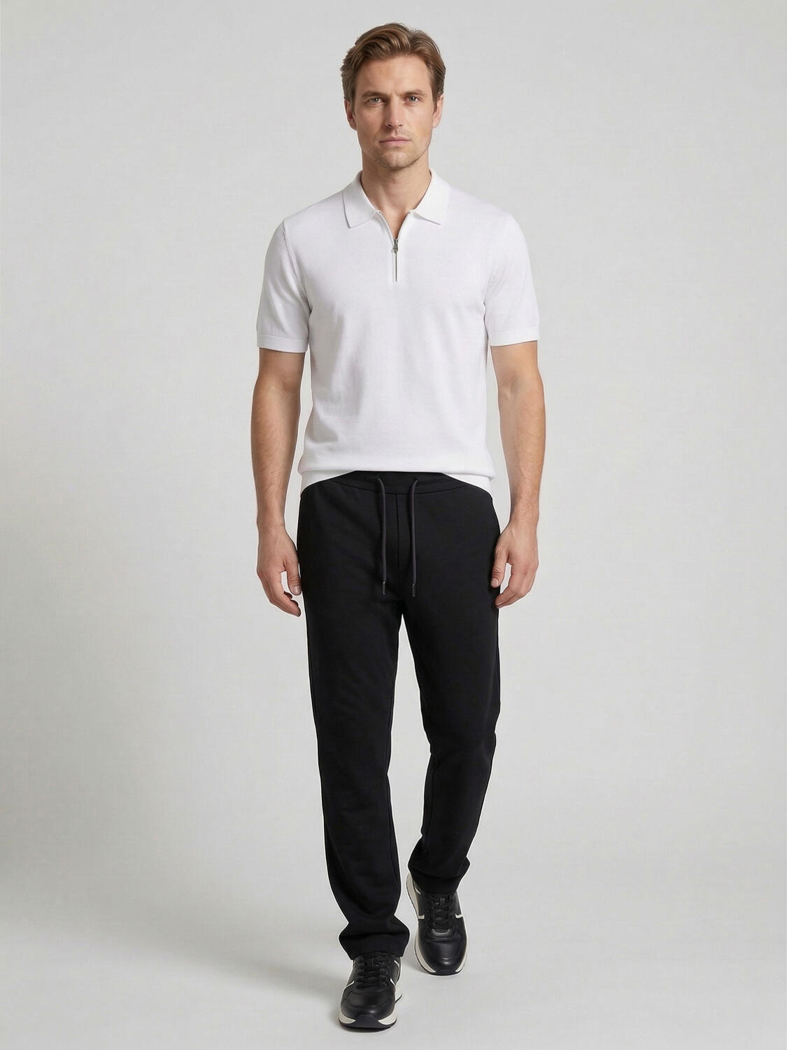 Beyaz Doğal Dökümlü Regular Fit Kazak - 2