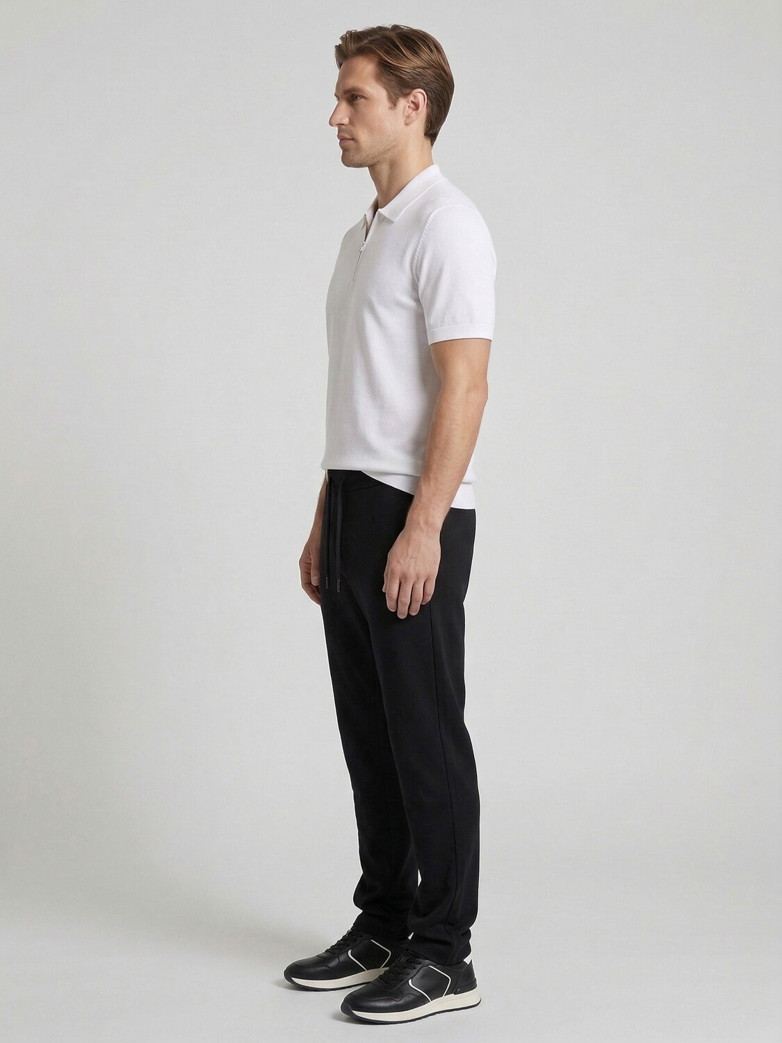 Beyaz Doğal Dökümlü Regular Fit Kazak - 3