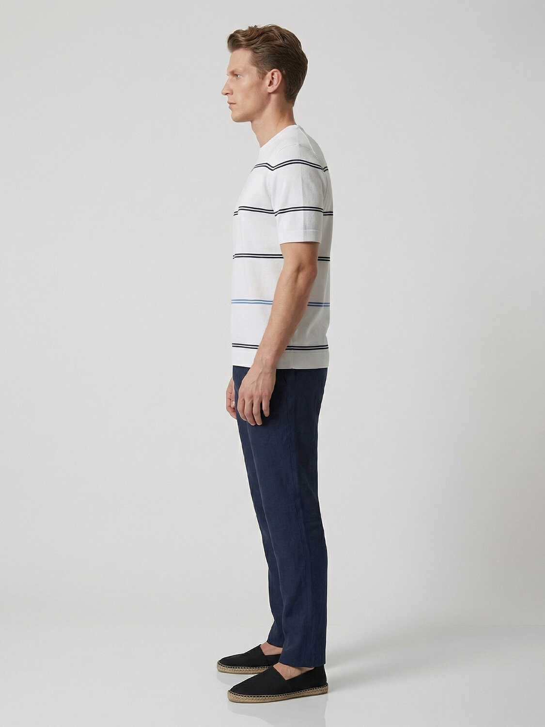 Beyaz Doğal Dökümlü Regular Fit Kazak - 3