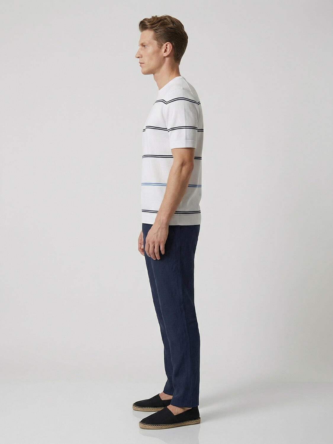 Beyaz Doğal Dökümlü Regular Fit Kazak - 3