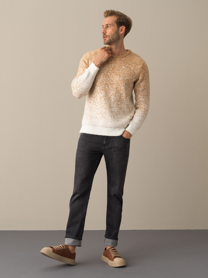 Camel Yumuşak Dokulu Bisiklet Yaka Regular Fit Kazak - Xint