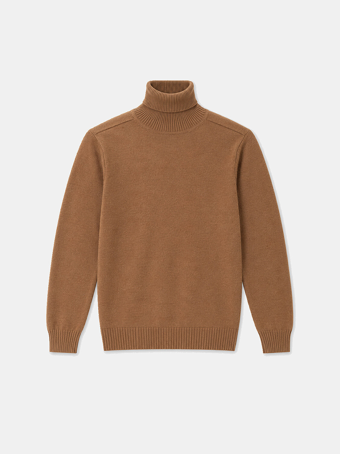 Camel Regular Fit Balıkçı Yaka Yünlü Kazak - 1