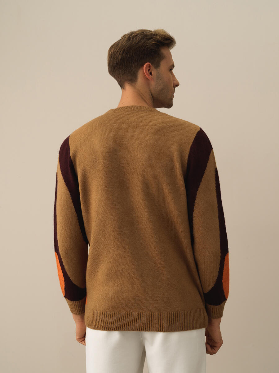 Camel Lüks Pamuk Dokulu Regular Fit Kazak - 3