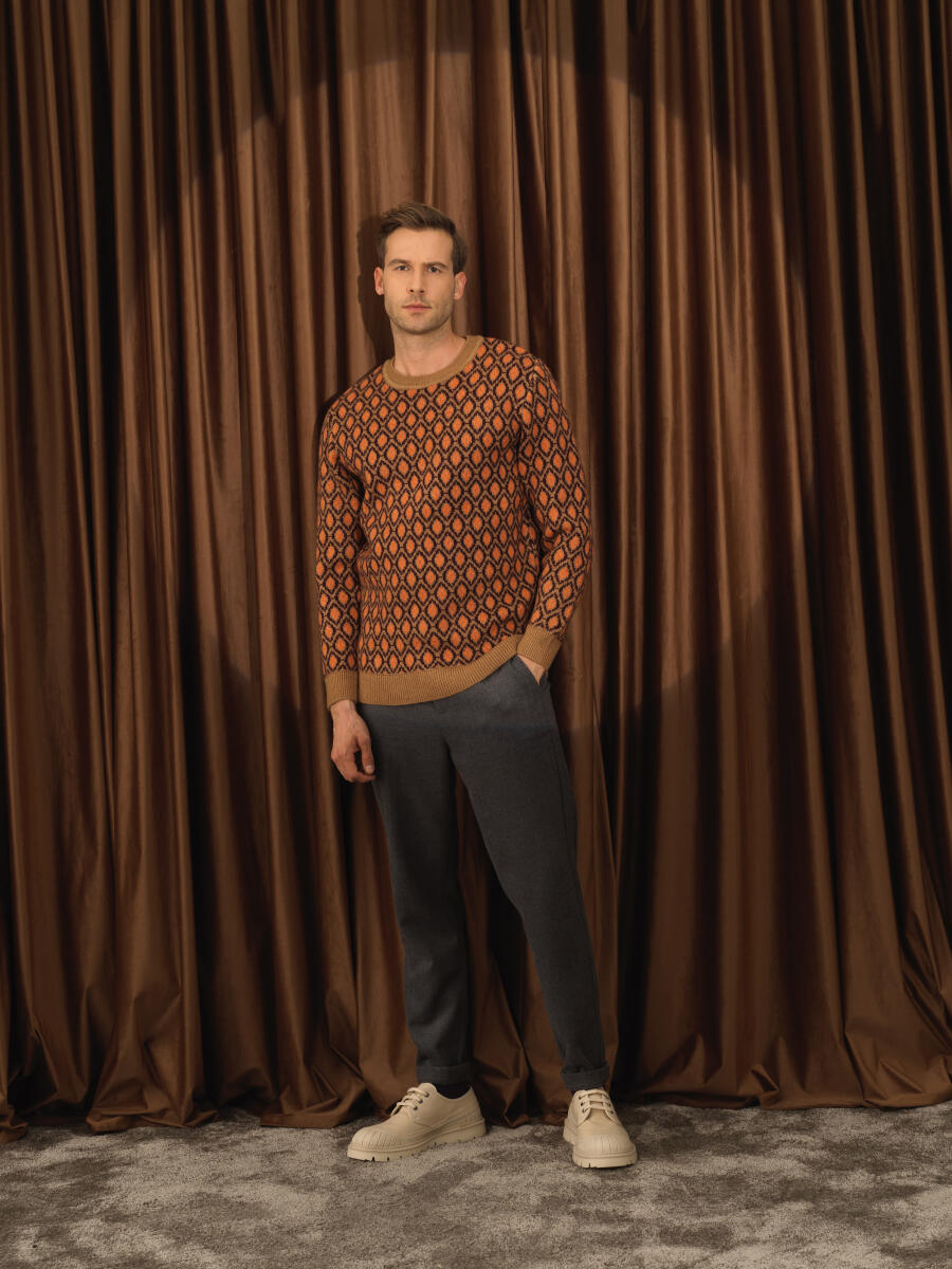 Camel Regular Fit Bisiklet Yaka Kazak - 2