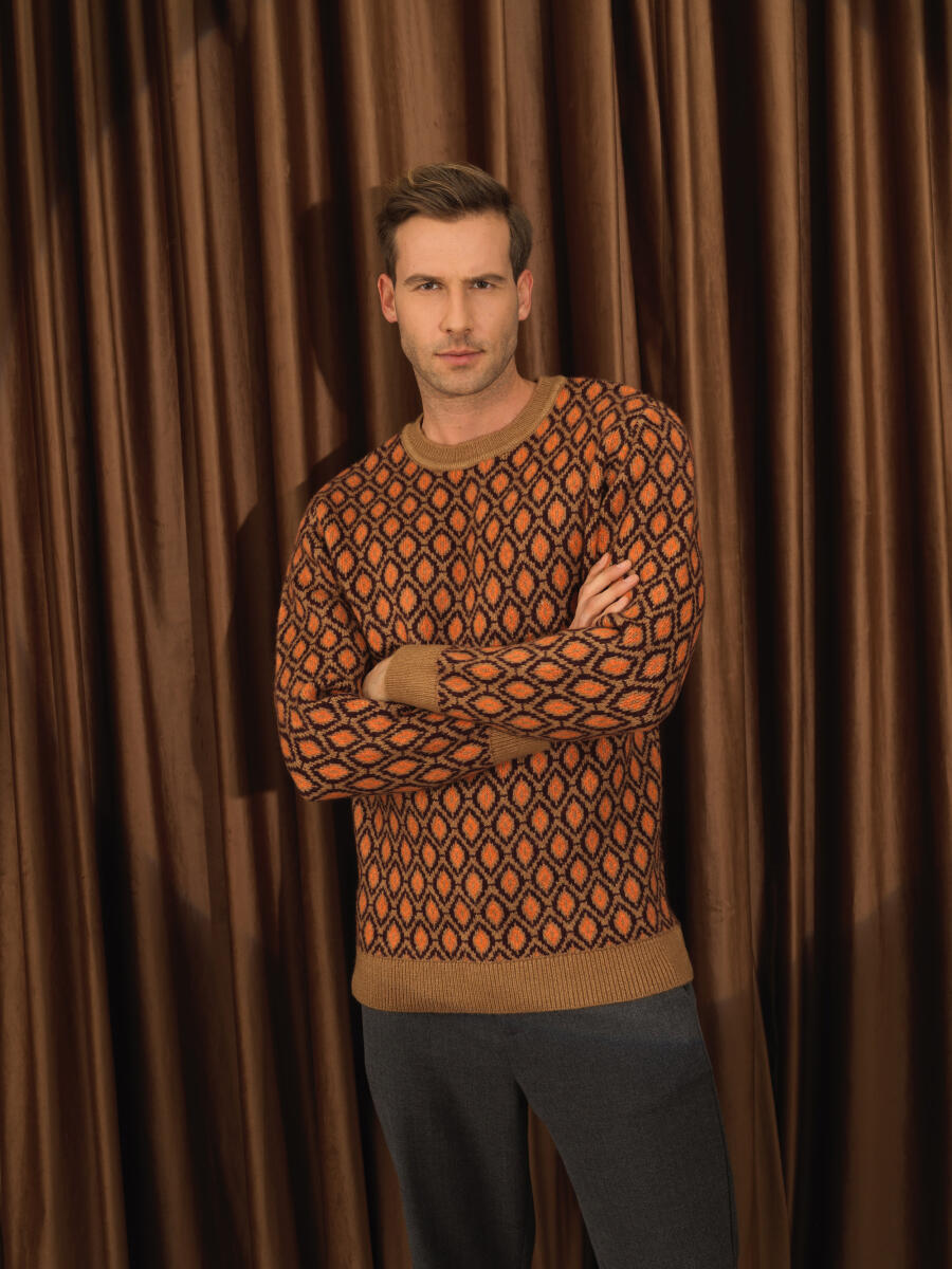 Camel Regular Fit Bisiklet Yaka Kazak - 1