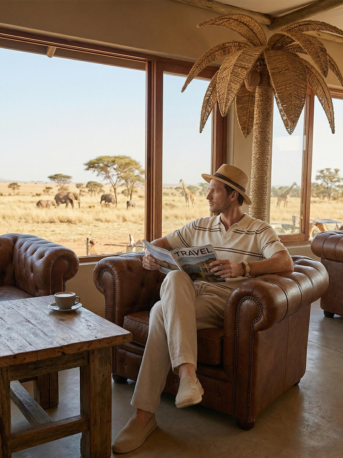 Ekru Keten Karışımlı Regular Fit Kazak - 1