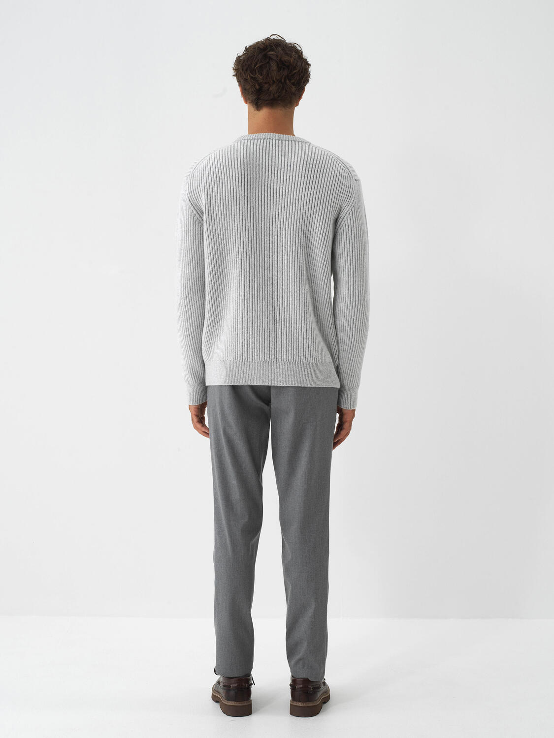 Ekru Yumuşak Dokulu Regular Fit Kazak - 5