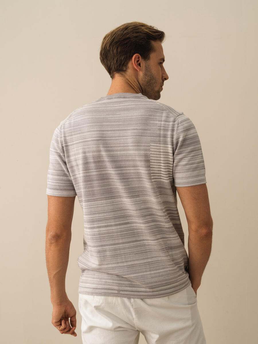 Gri Pamuk Dokulu Regular Fit Kazak - 3