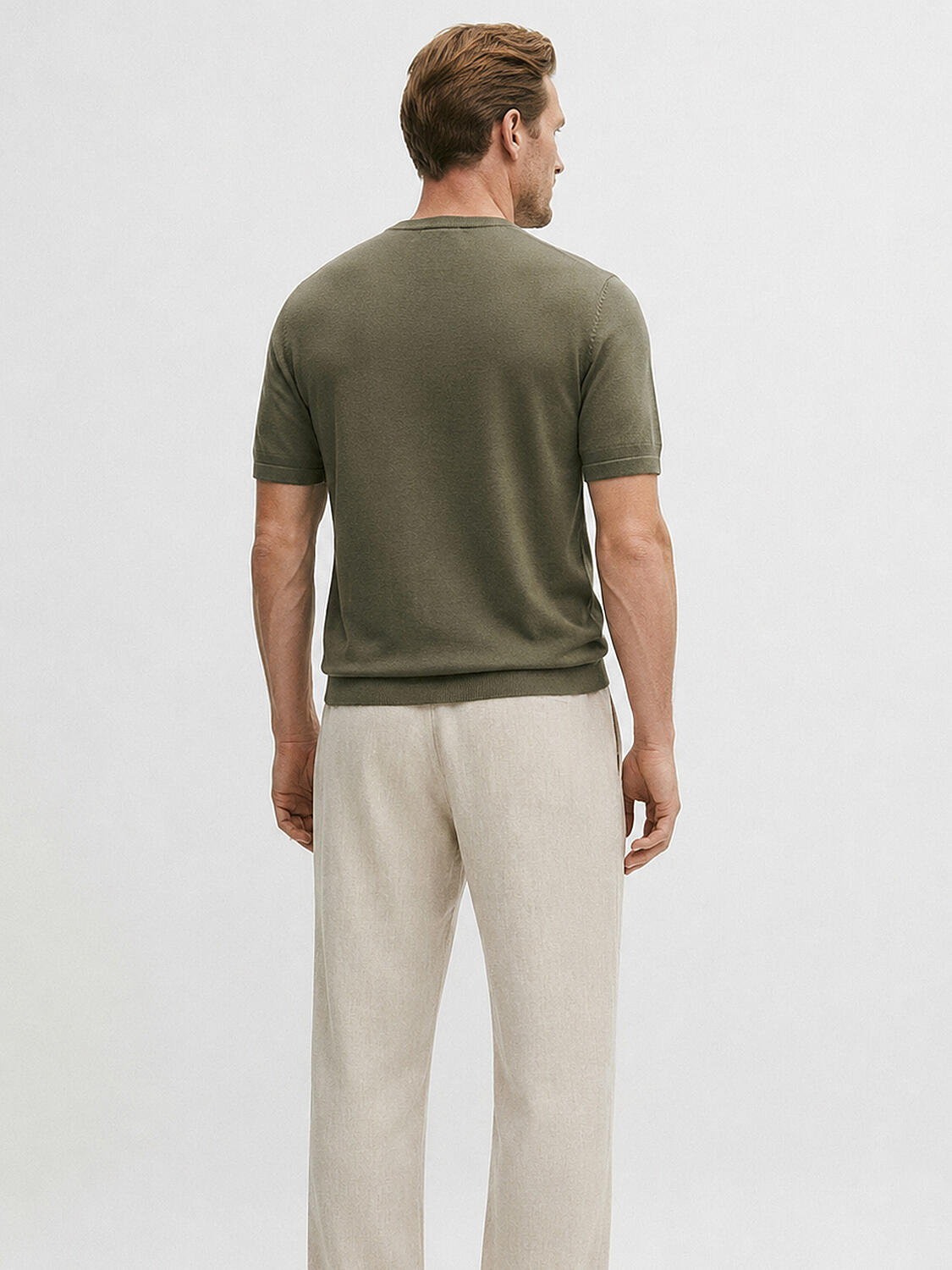 Haki Doğal Dökümlü Regular Fit Kazak - 3