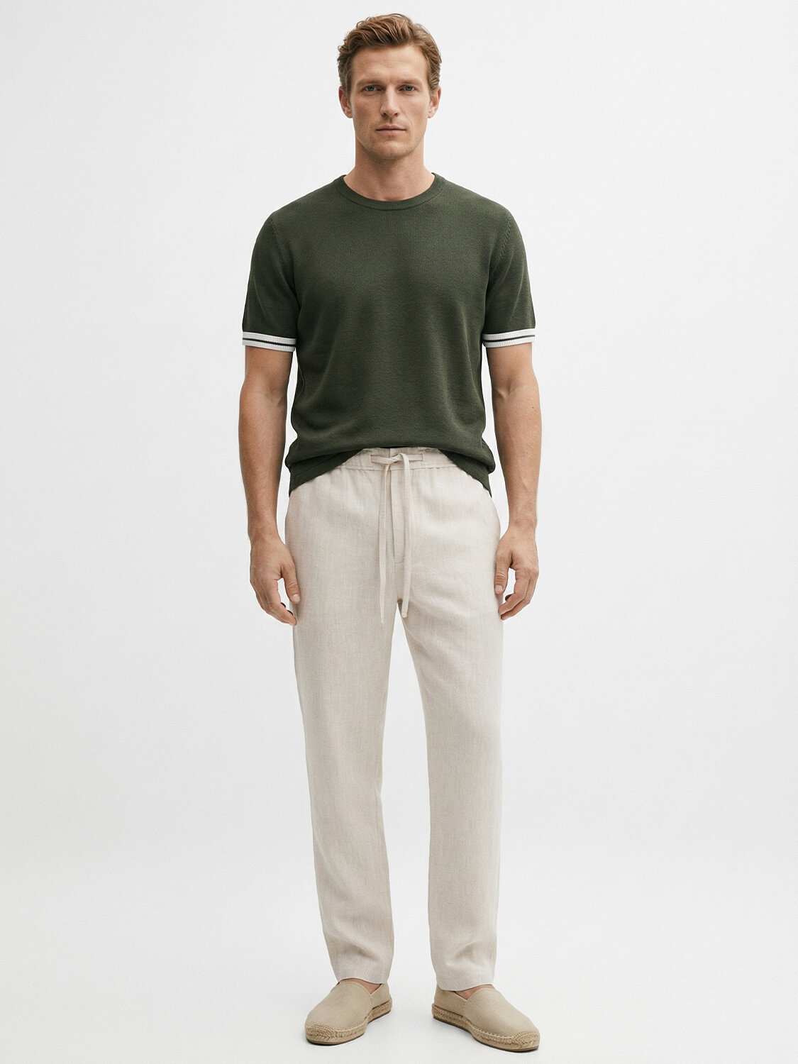 Haki Doğal Dökümlü Regular Fit Kazak (1)