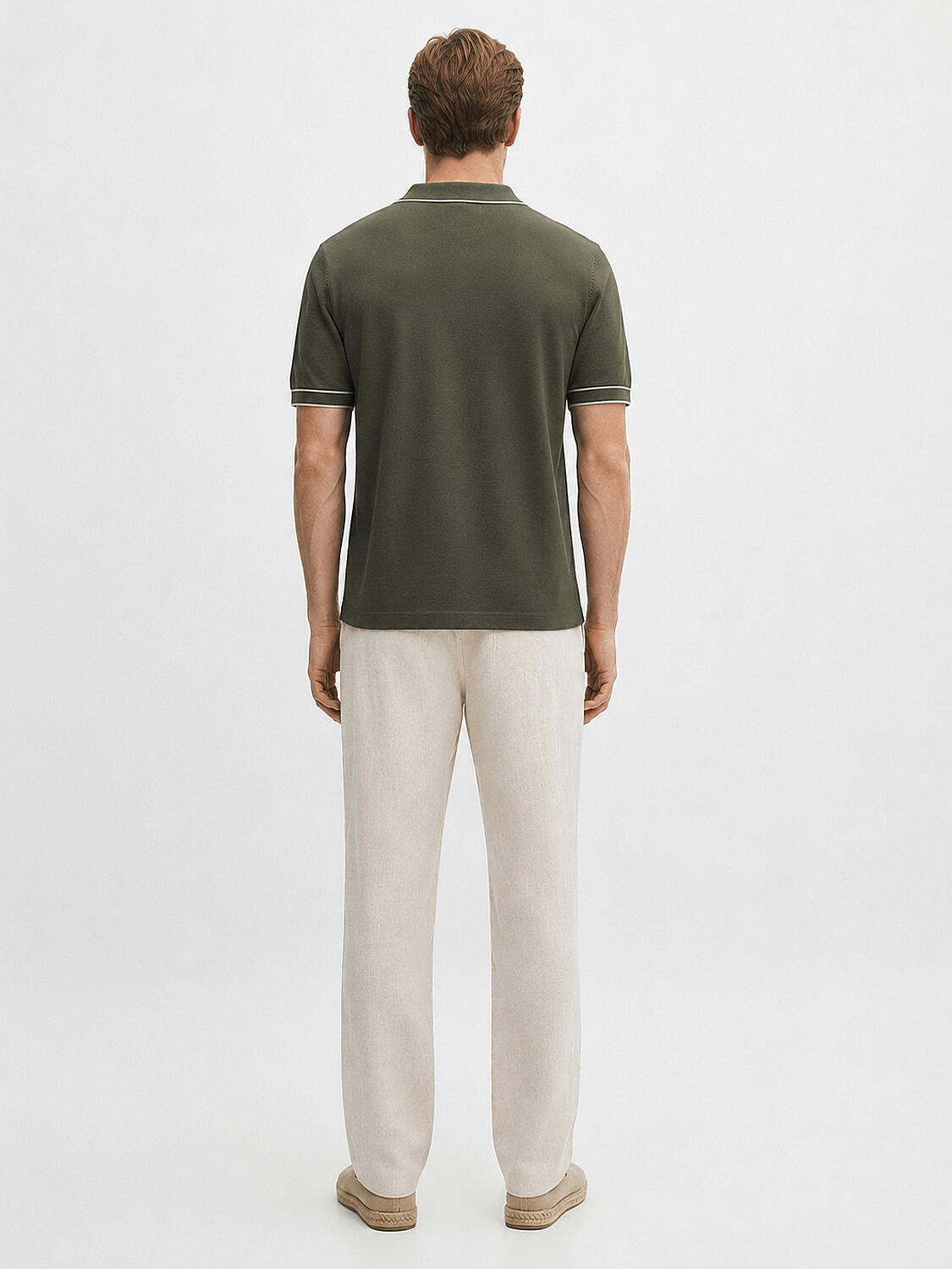 Haki Pamuk Dokulu Regular Fit Kazak - 3