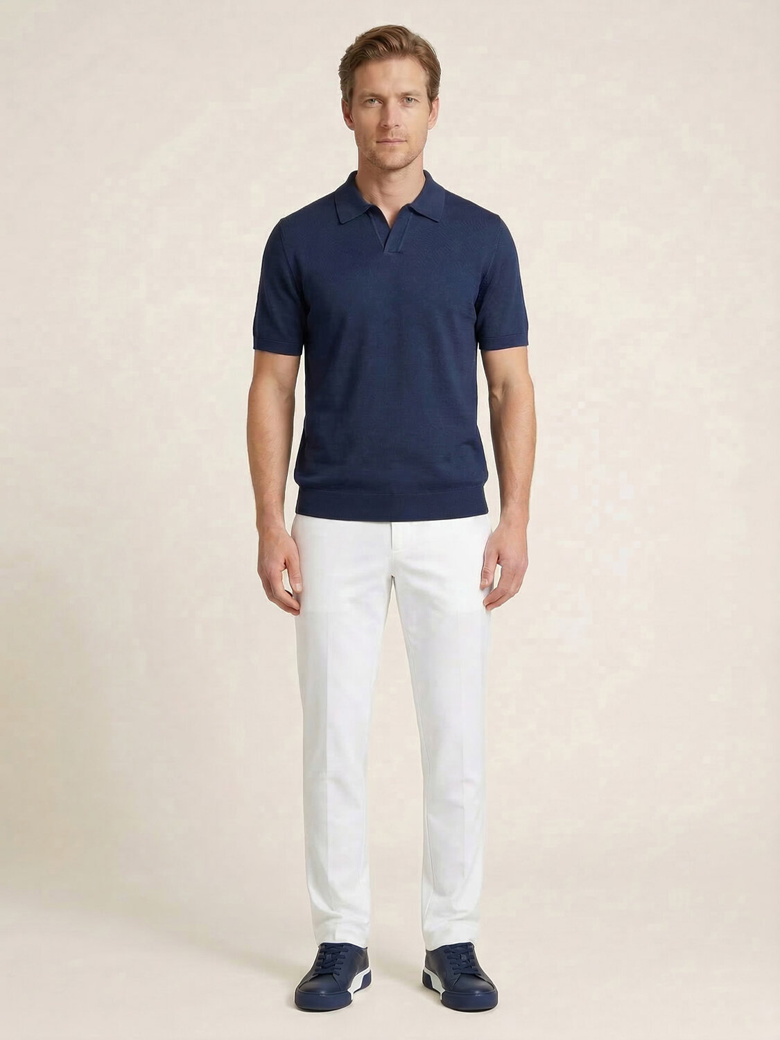 Lacivert Doğal Dökümlü Regular Fit Kazak (1)