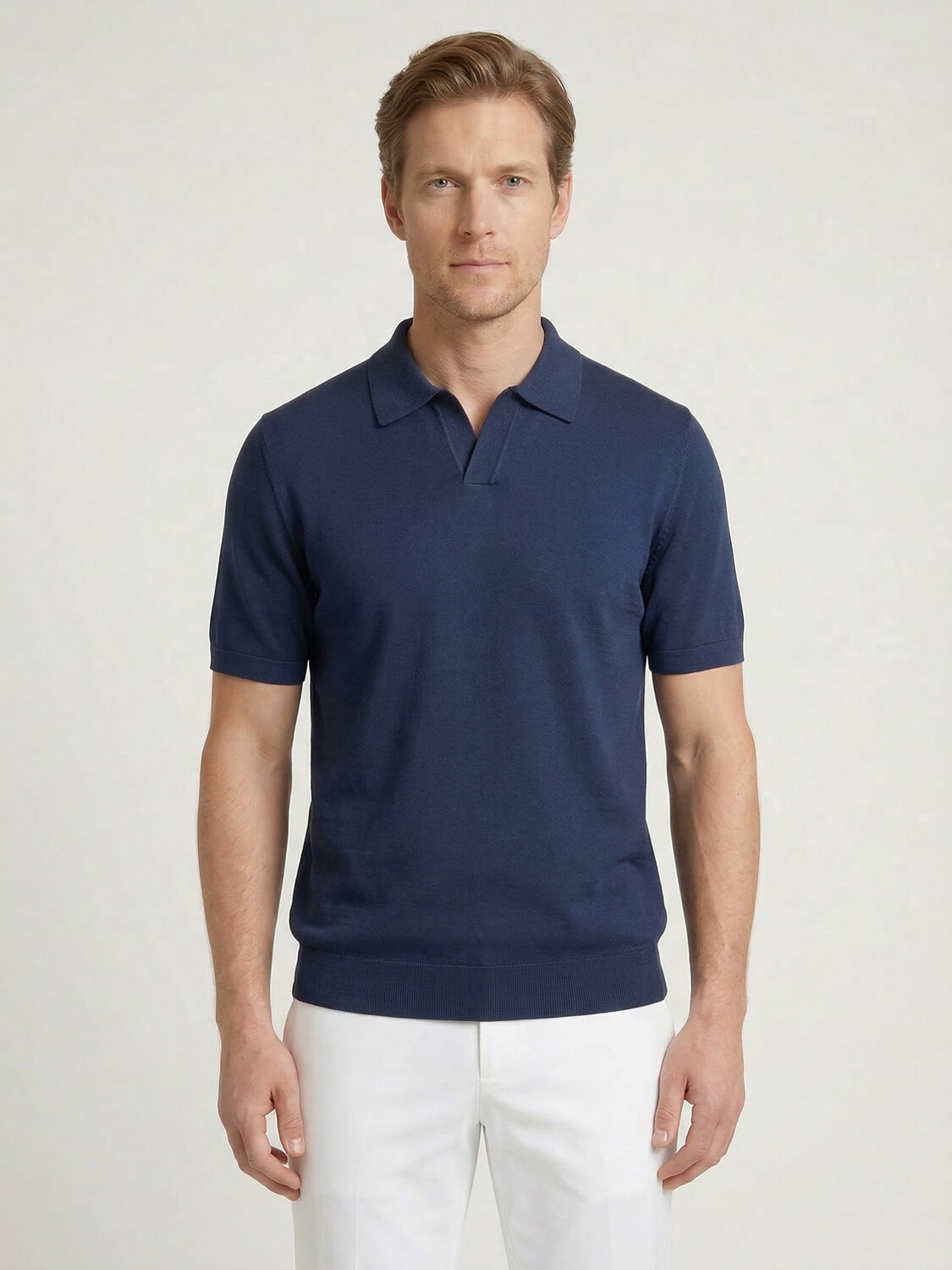 Lacivert Doğal Dökümlü Regular Fit Kazak