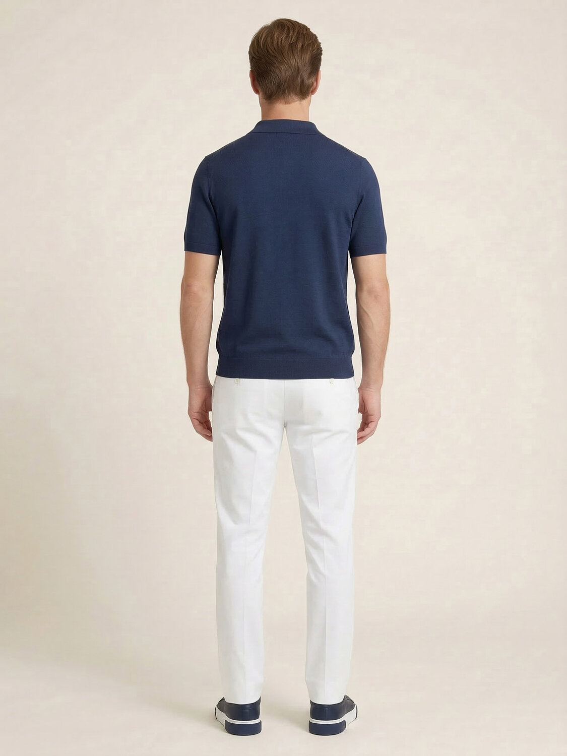 Lacivert Doğal Dökümlü Regular Fit Kazak - 5