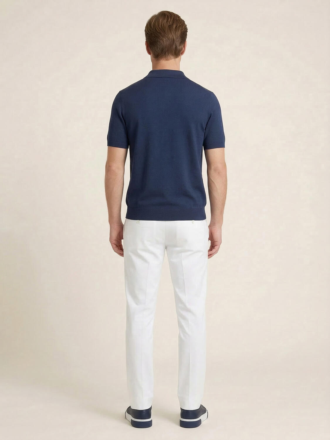 Lacivert Doğal Dökümlü Regular Fit Kazak - 5