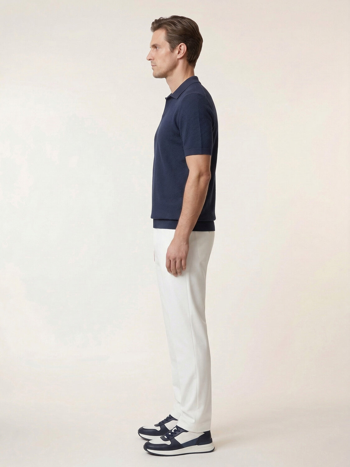 Lacivert Doğal Dökümlü Regular Fit Kazak - 4