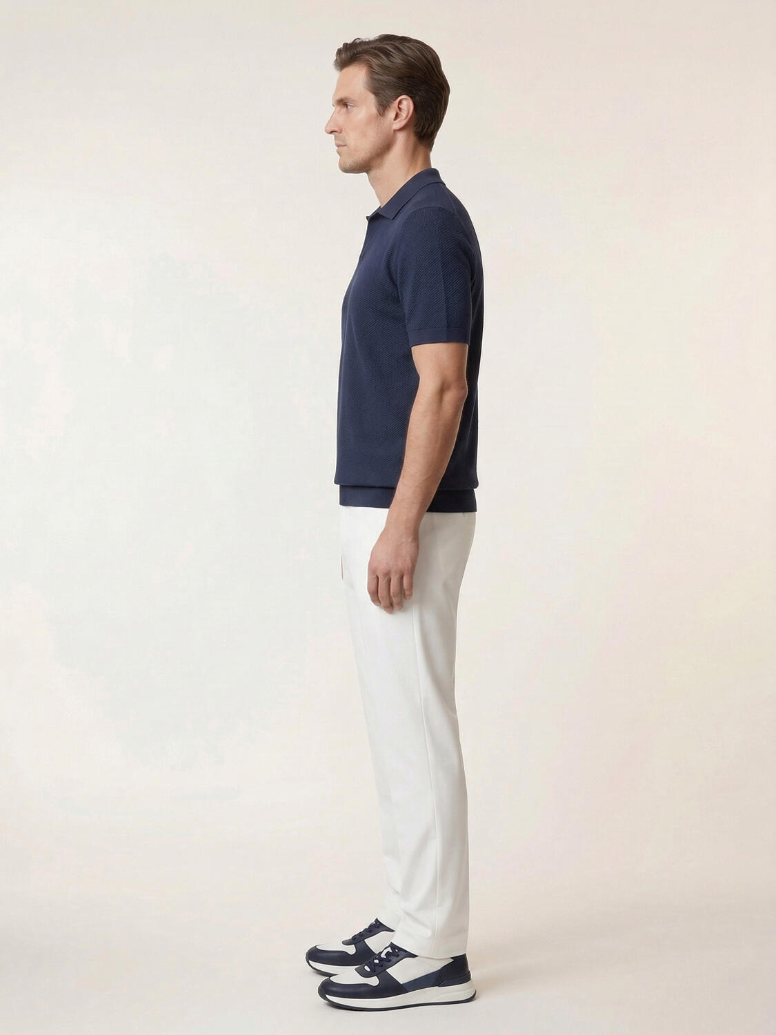 Lacivert Doğal Dökümlü Regular Fit Kazak - 4