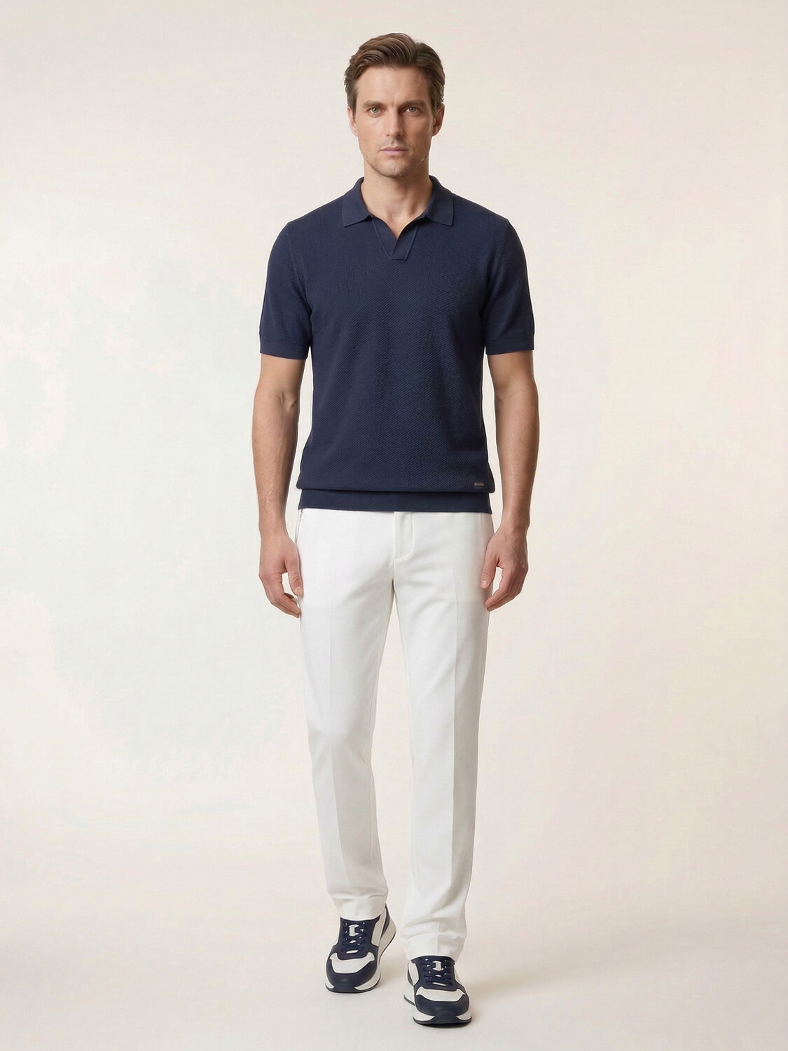 Lacivert Doğal Dökümlü Regular Fit Kazak (1)