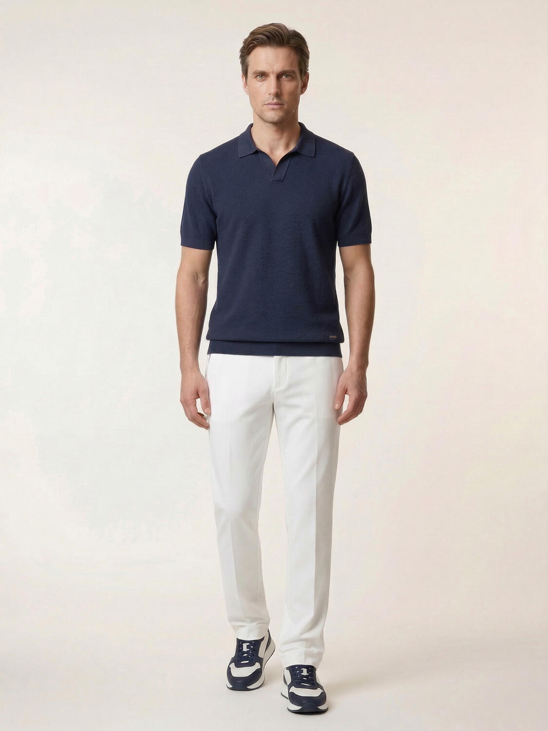 Lacivert Doğal Dökümlü Regular Fit Kazak - 2