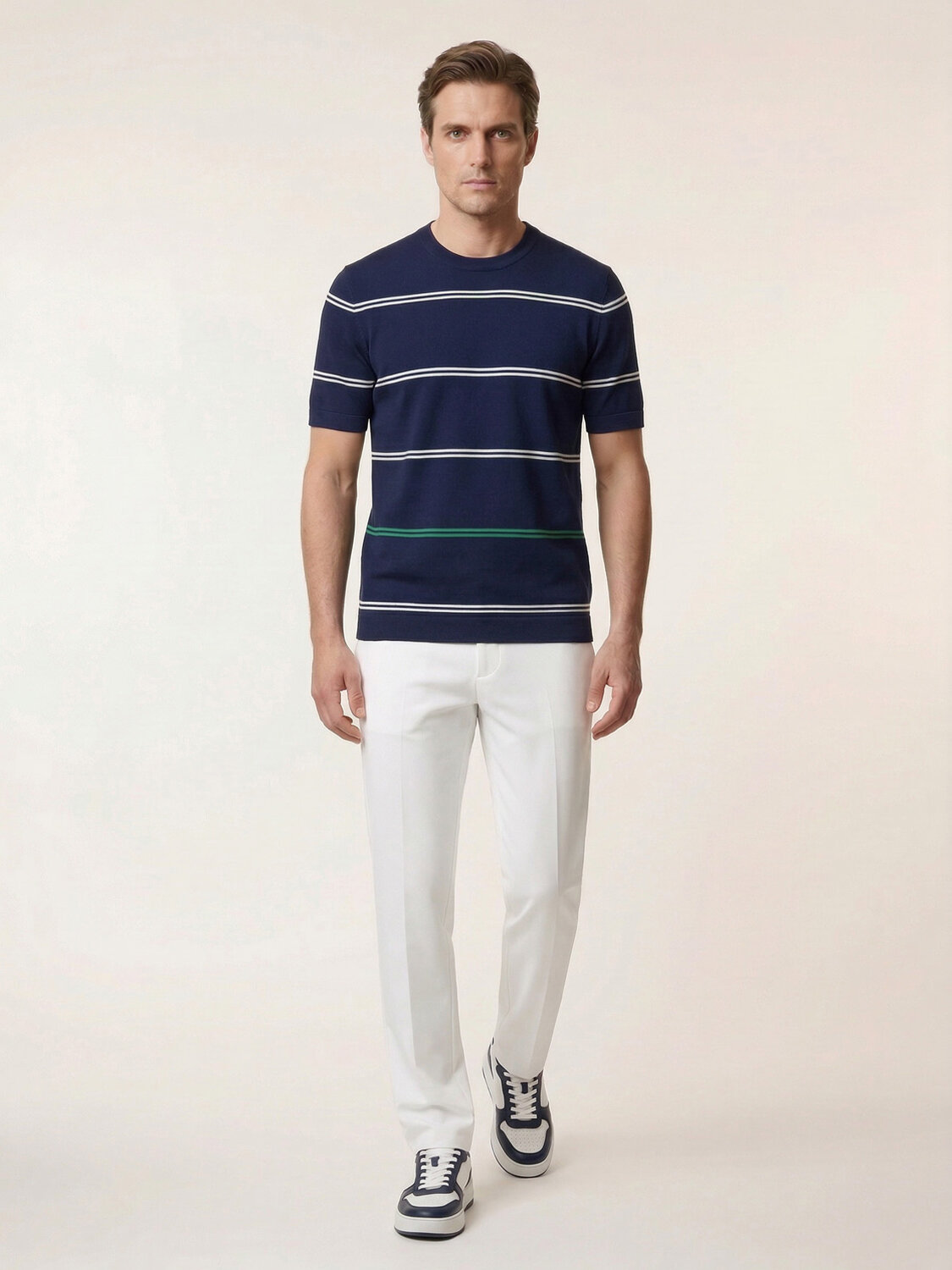 Lacivert Doğal Dökümlü Regular Fit Kazak (1)