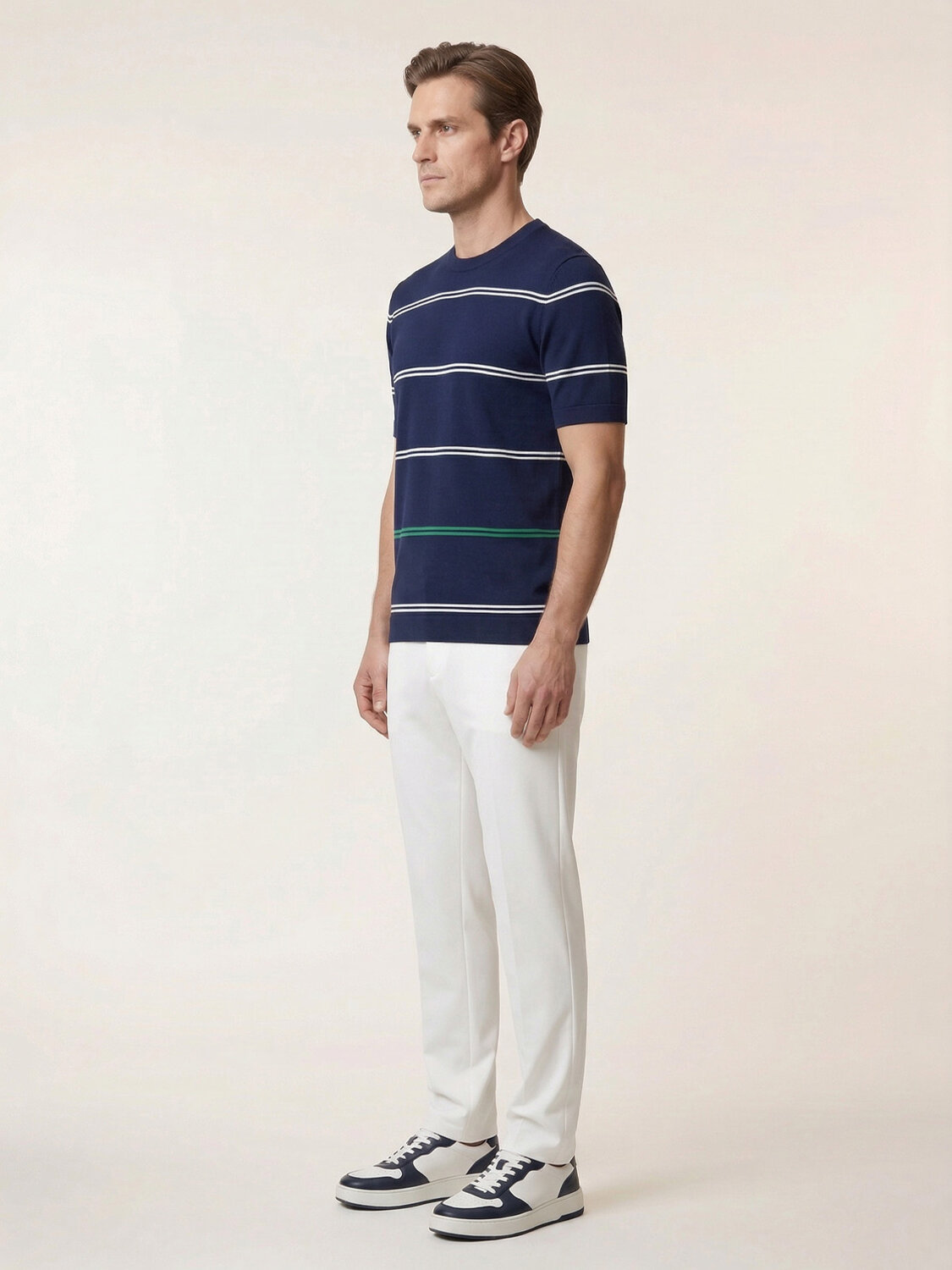 Lacivert Doğal Dökümlü Regular Fit Kazak - 4