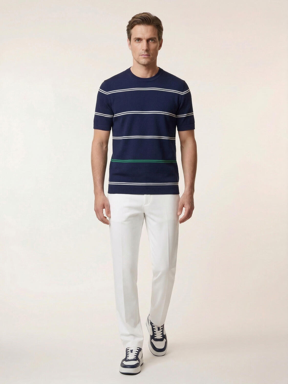 Lacivert Doğal Dökümlü Regular Fit Kazak - 2