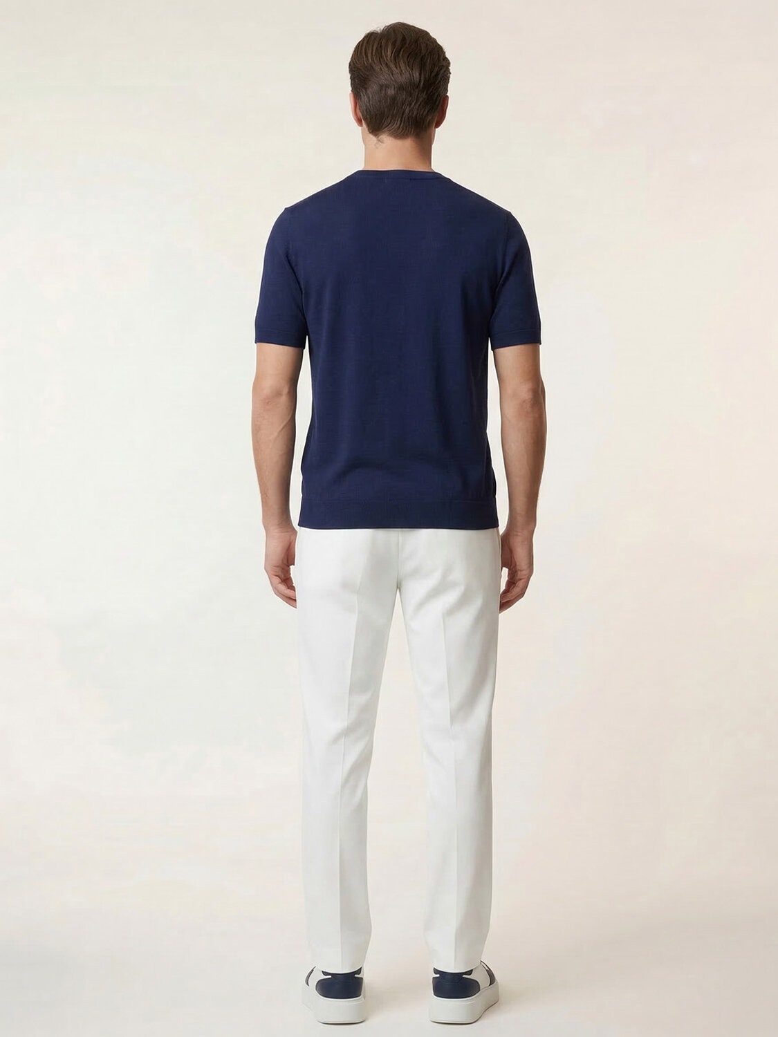 Lacivert Doğal Dökümlü Regular Fit Kazak - 4