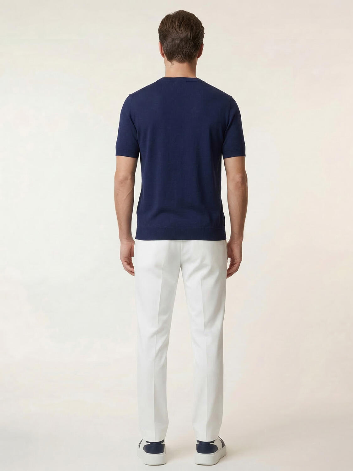 Lacivert Doğal Dökümlü Regular Fit Kazak - 4