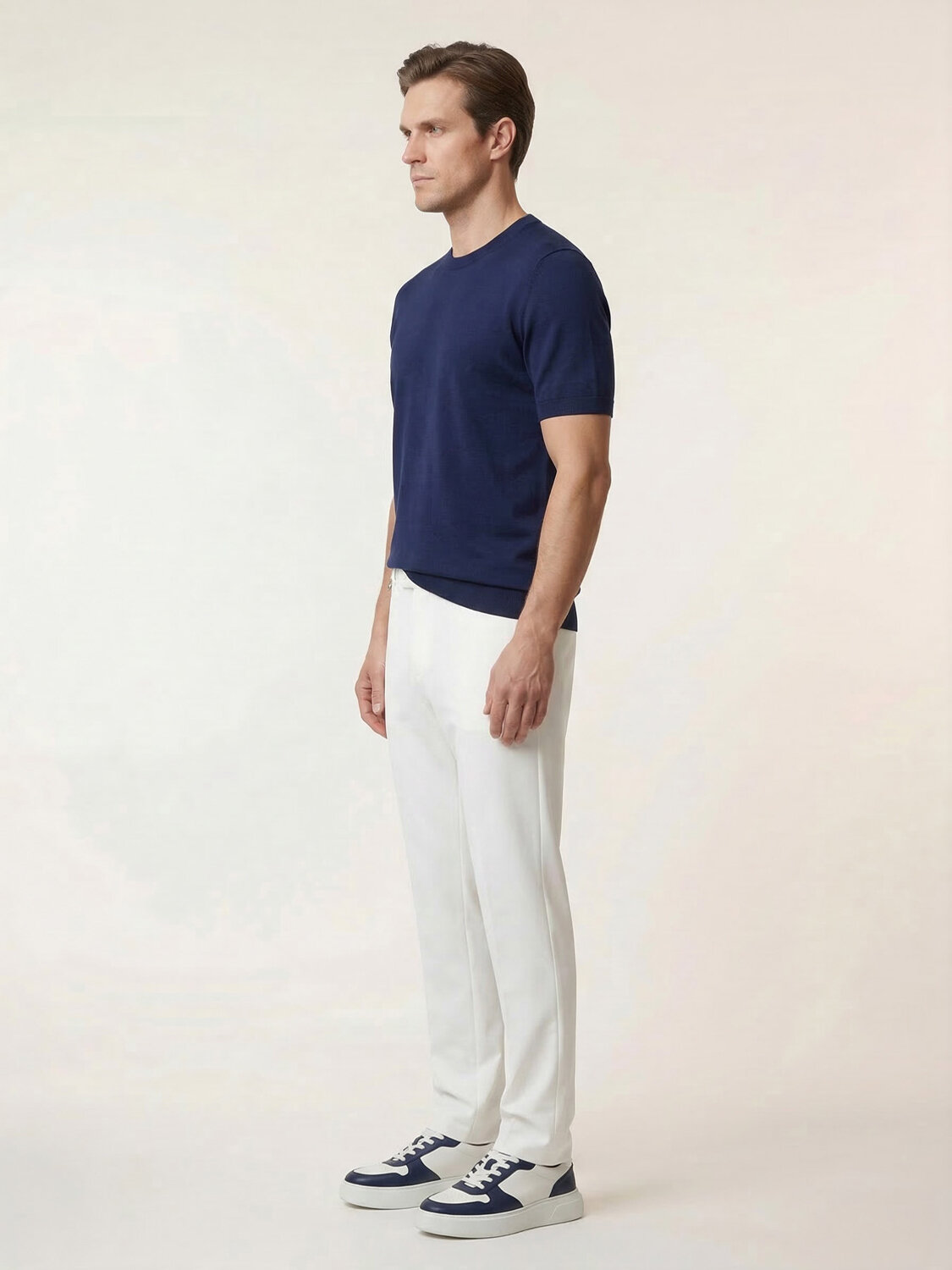 Lacivert Doğal Dökümlü Regular Fit Kazak - 3