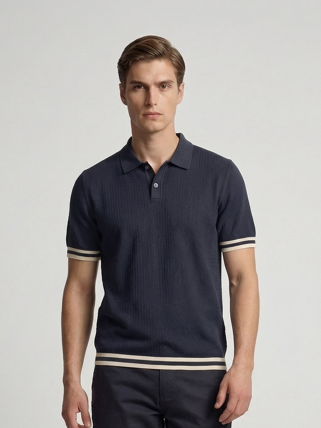 Lacivert Doğal Dökümlü Regular Fit Kazak