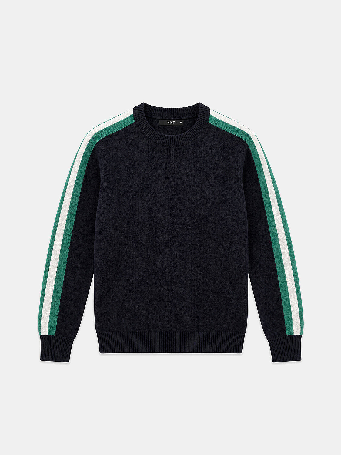 Lacivert Regular Fit Bisiklet Yaka Yünlü Kazak - 1