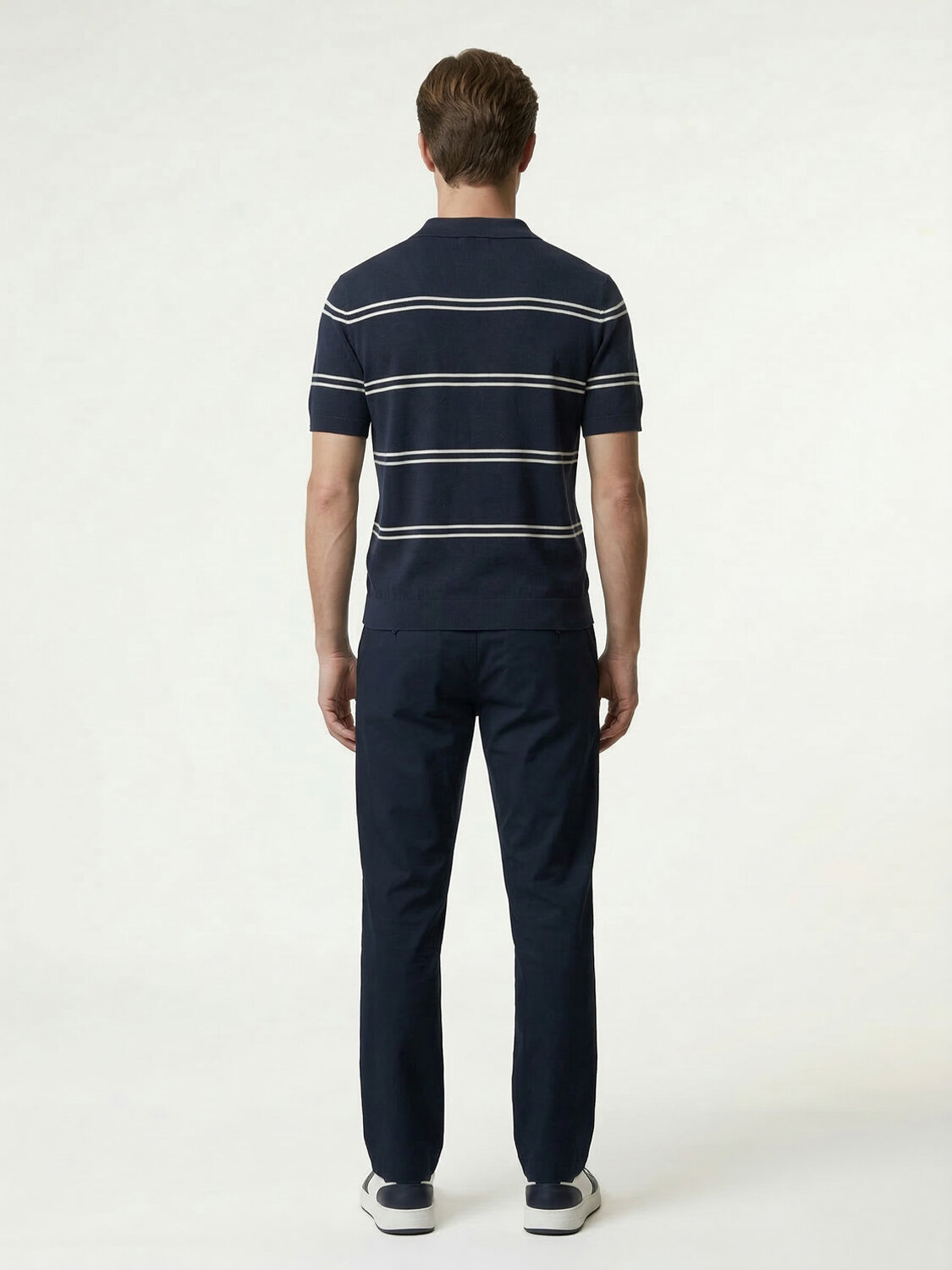 Lacivert Keten Karışımlı Regular Fit Kazak - 4