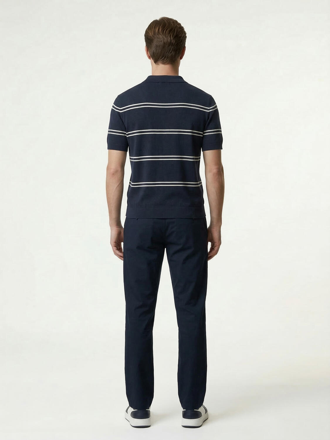 Lacivert Keten Karışımlı Regular Fit Kazak - 4