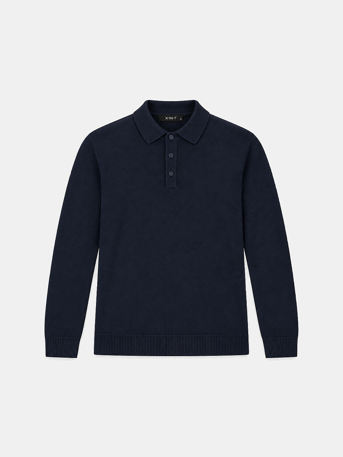 Lacivert Regular Fit Polo Yaka Pamuklu Kazak