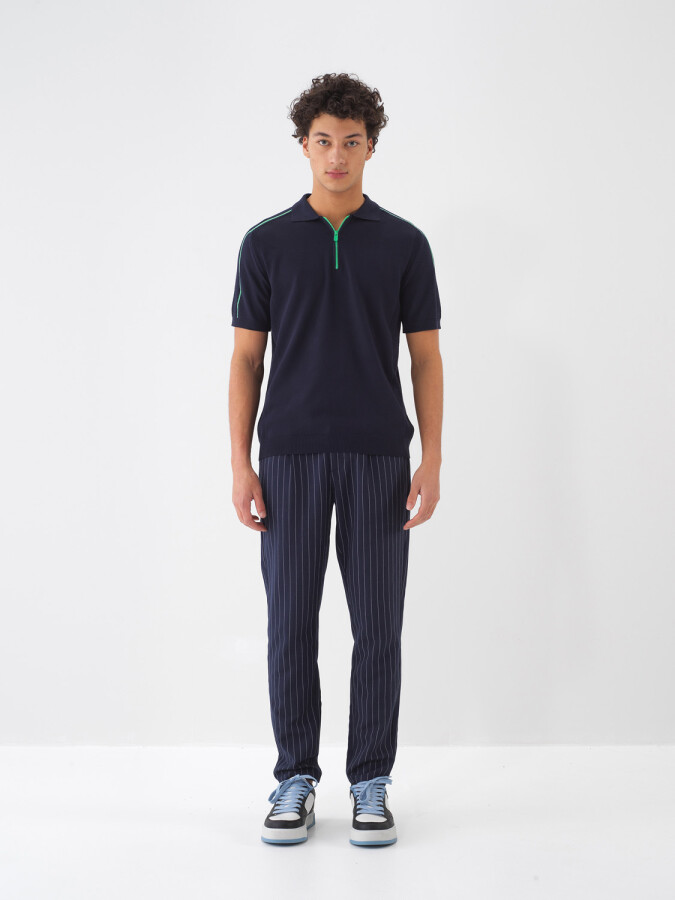 Lacivert Doğal Dökümlü Regular Fit Kazak (1)