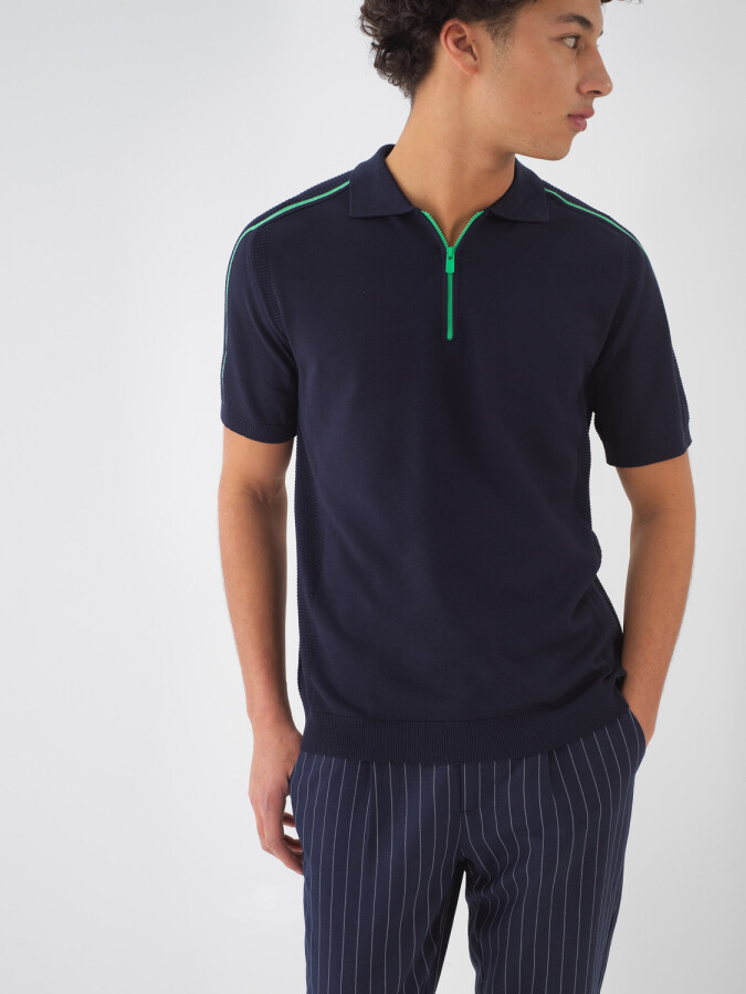 Lacivert Doğal Dökümlü Regular Fit Kazak