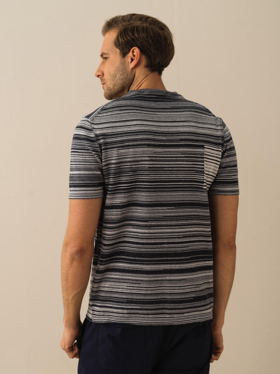 Lacivert Pamuk Dokulu Regular Fit Kazak - 3