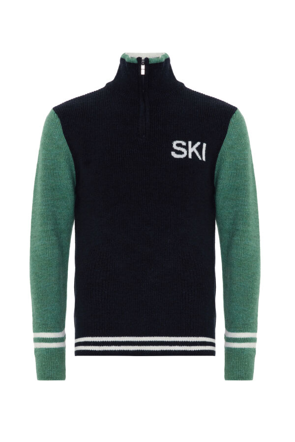 Lacivert Yumuşak Dokulu Regular Fit Kazak - Xint