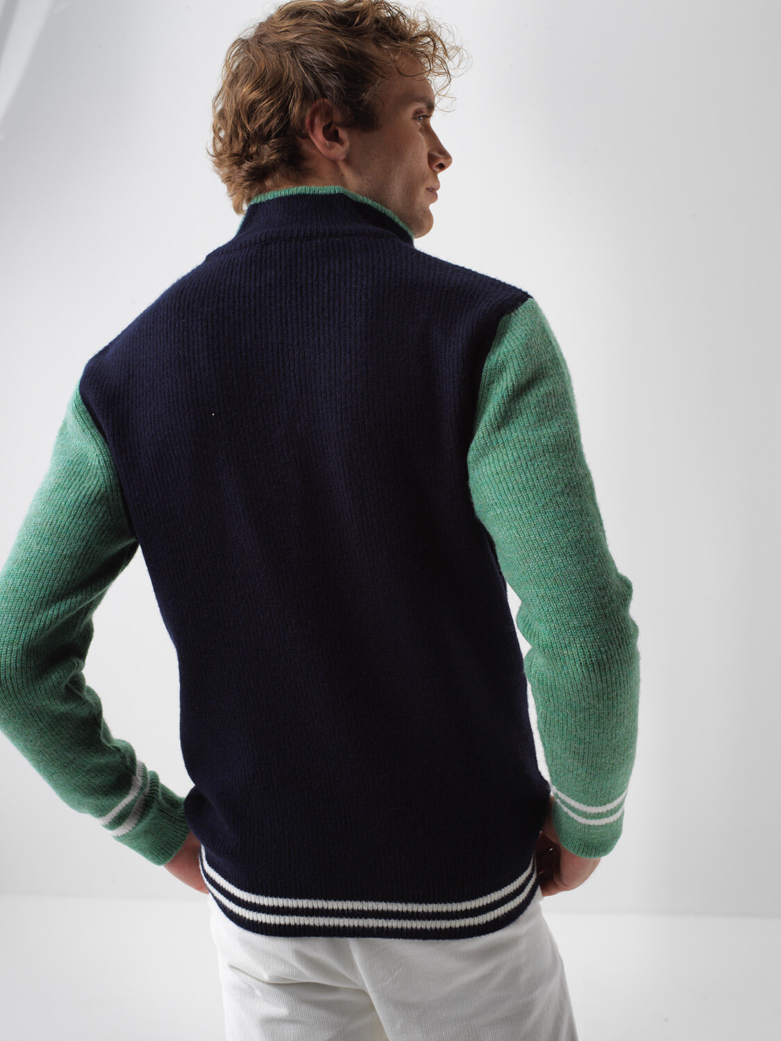 Lacivert Yumuşak Dokulu Regular Fit Kazak - Xint