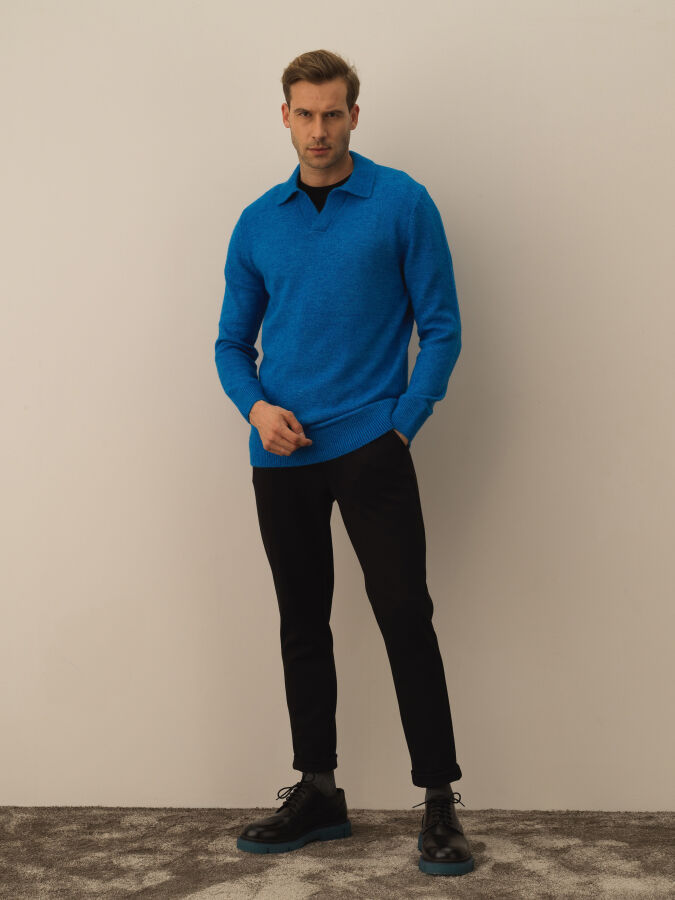 Mavi Regular Fit Polo Yaka Kazak - 2