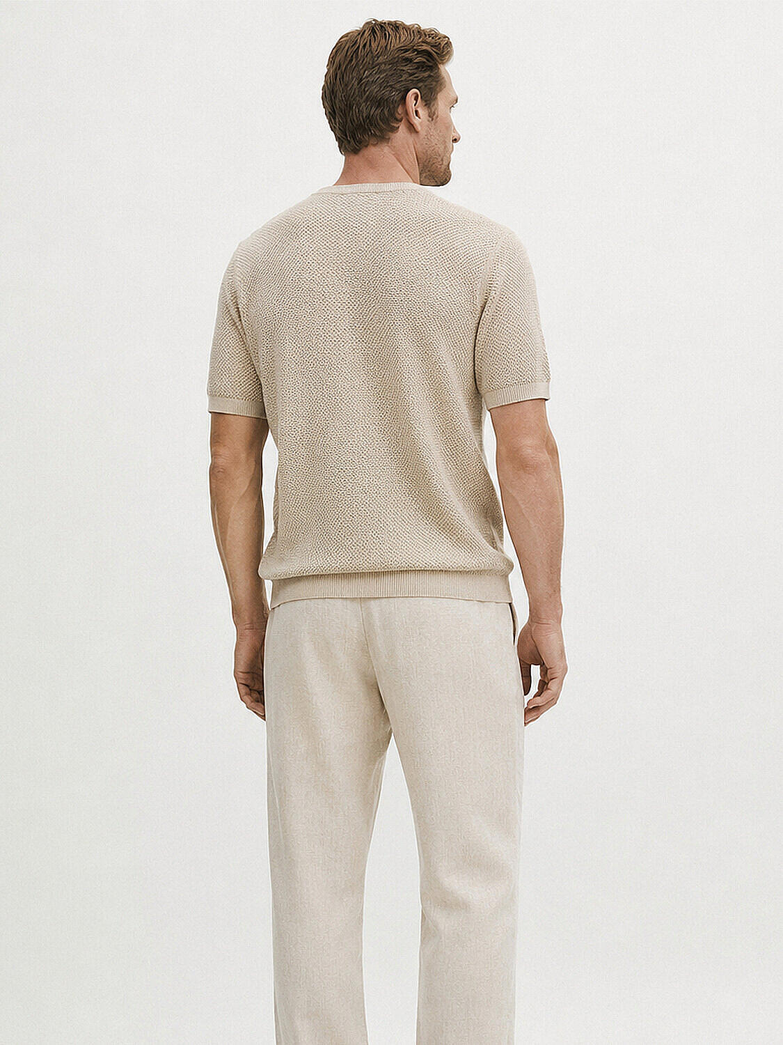 Naturel Keten Karışımlı Oversize Kazak (3)