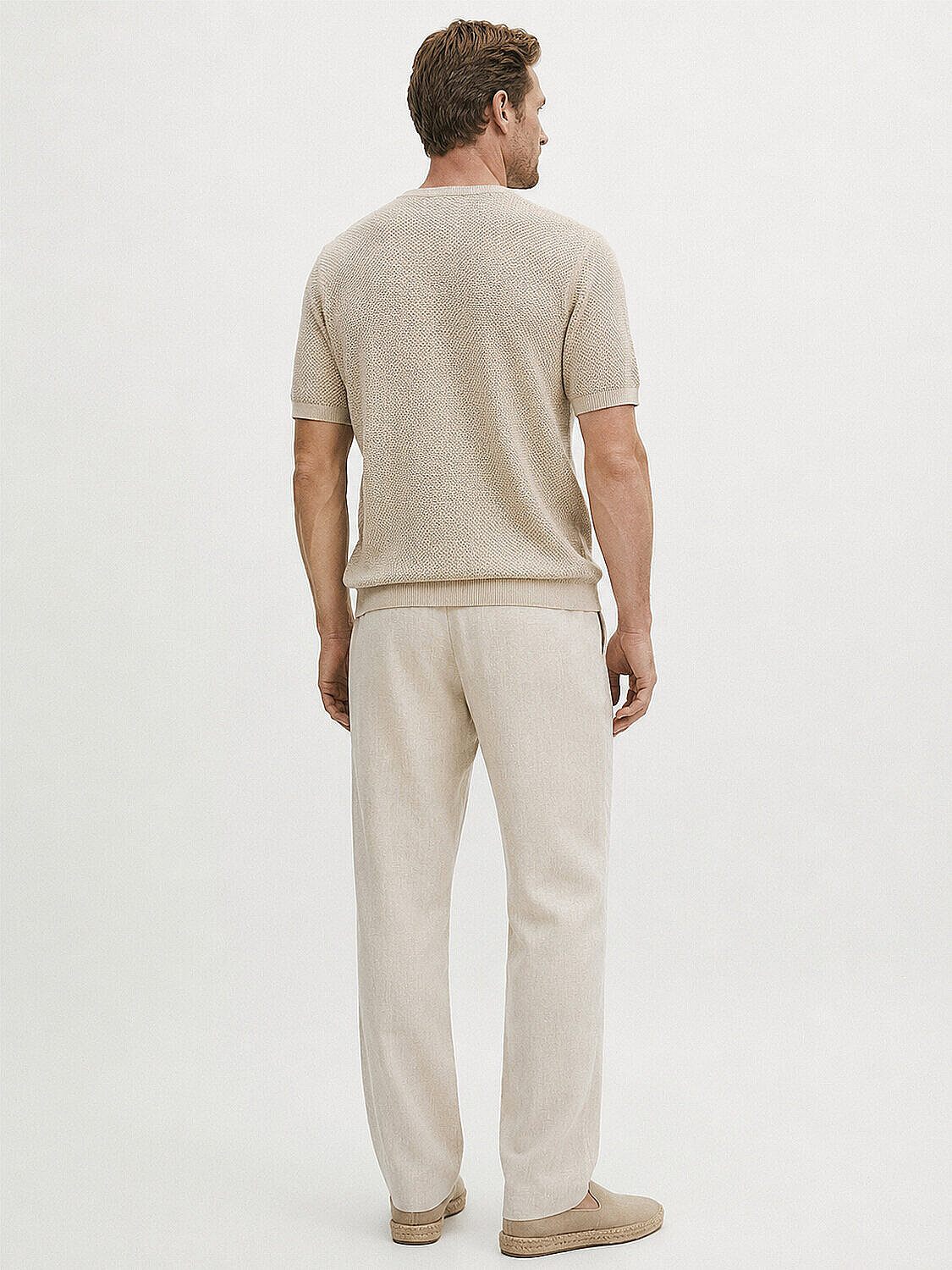 Naturel Keten Karışımlı Oversize Kazak (4)