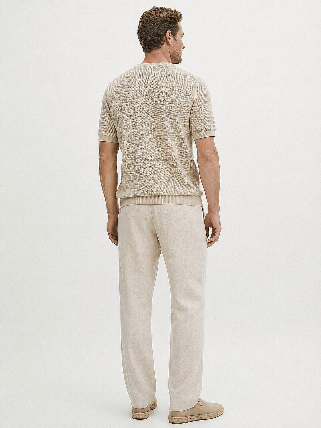 Naturel Keten Karışımlı Oversize Kazak (4)