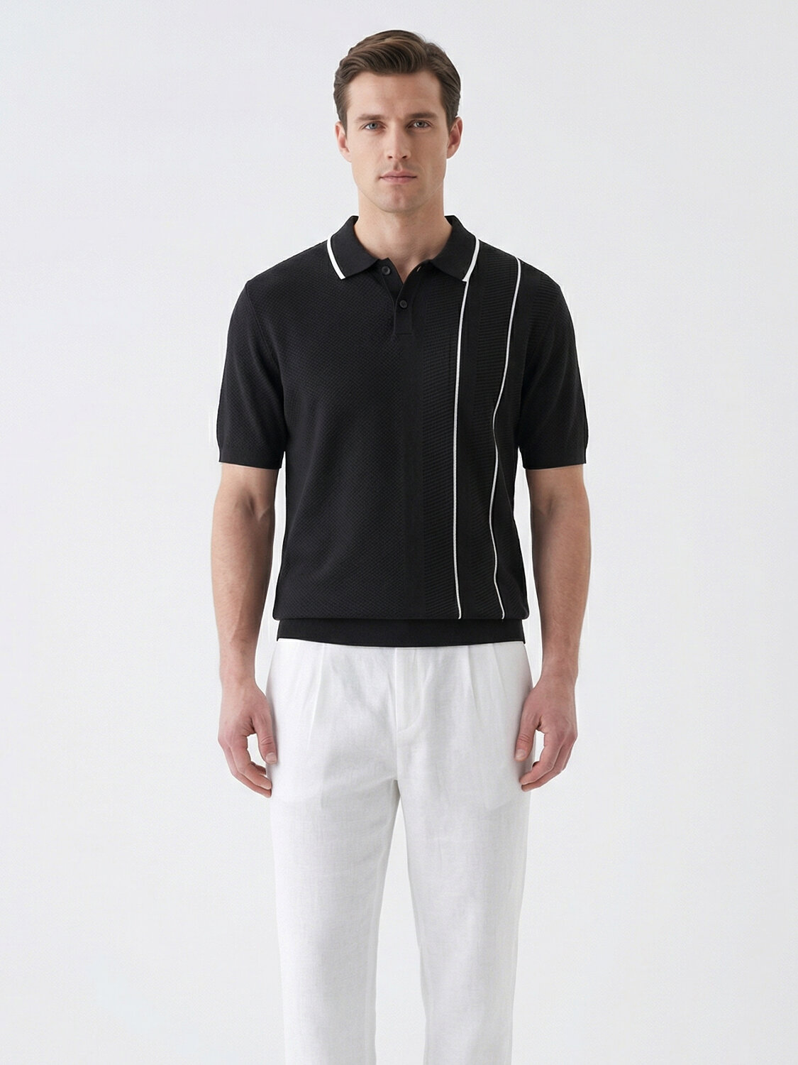 Siyah Doğal Dökümlü Regular Fit Kazak