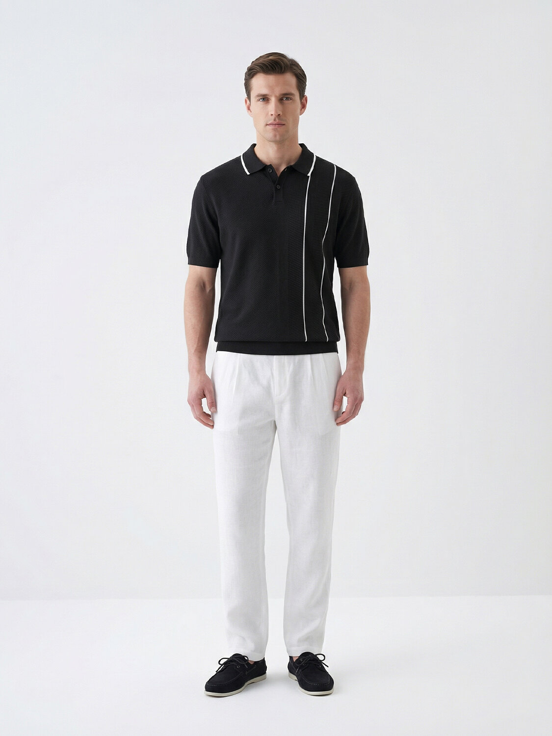 Siyah Doğal Dökümlü Regular Fit Kazak (1)