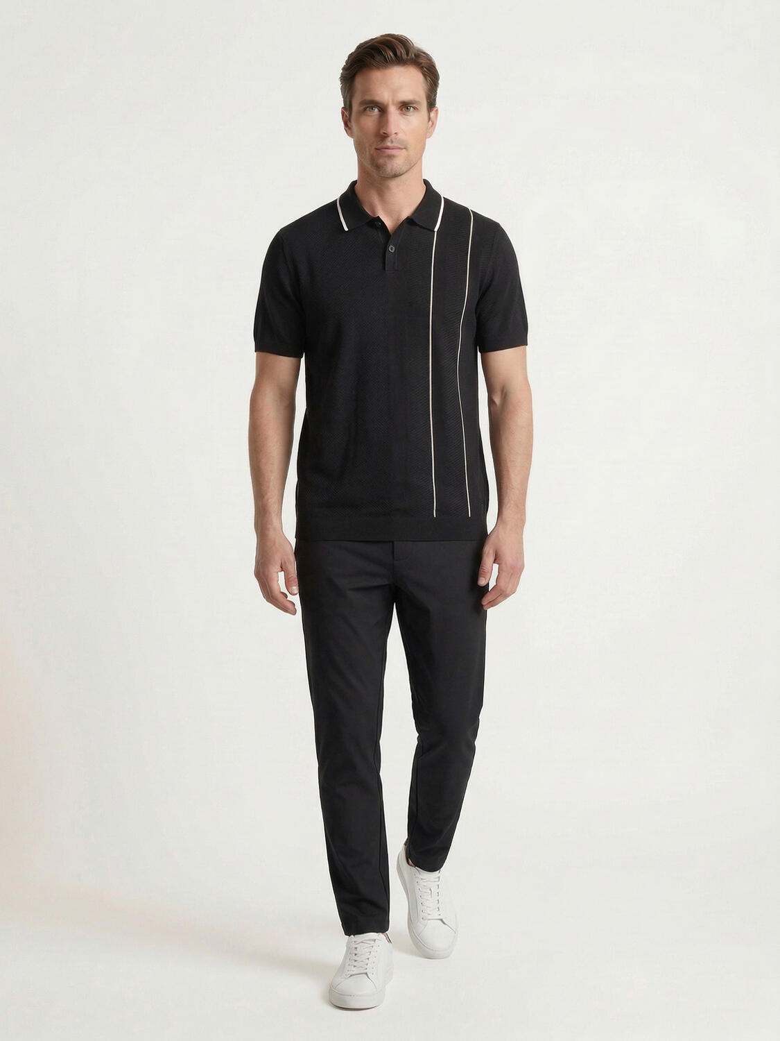 Siyah Doğal Dökümlü Regular Fit Kazak - 2