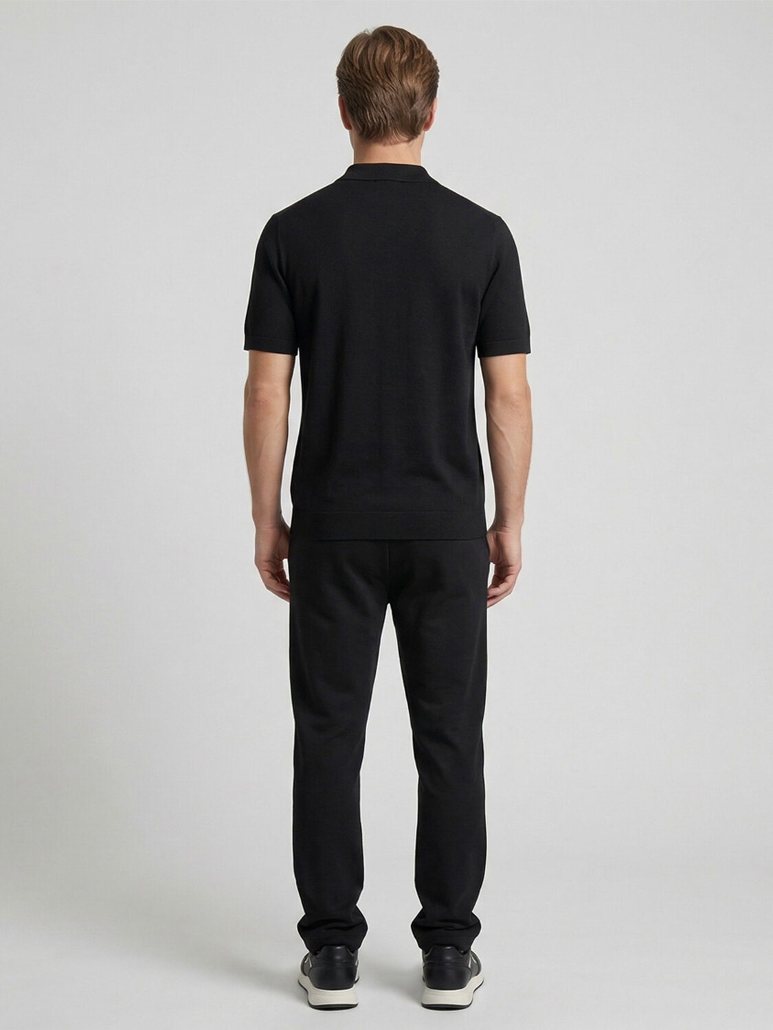 Siyah Doğal Dökümlü Regular Fit Kazak - 3