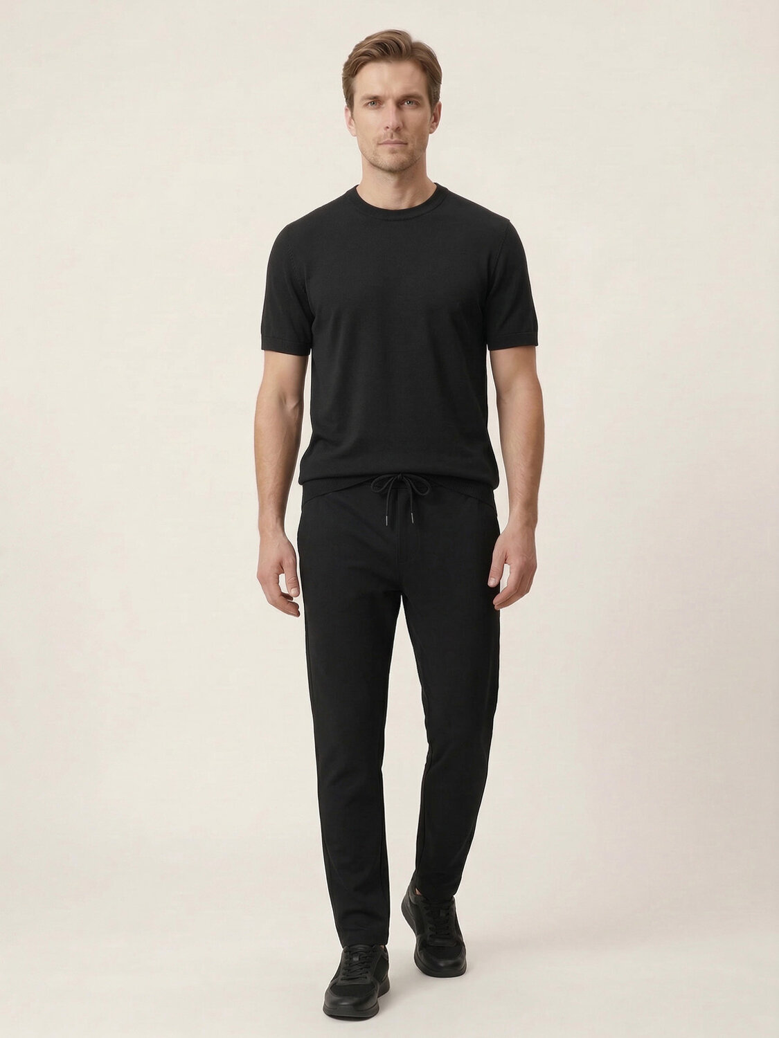 Siyah Doğal Dökümlü Regular Fit Kazak - 2