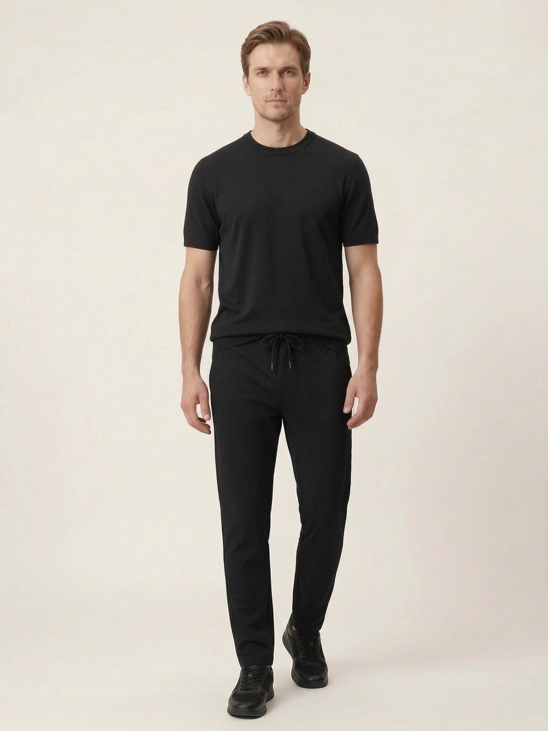 Siyah Doğal Dökümlü Regular Fit Kazak - 2