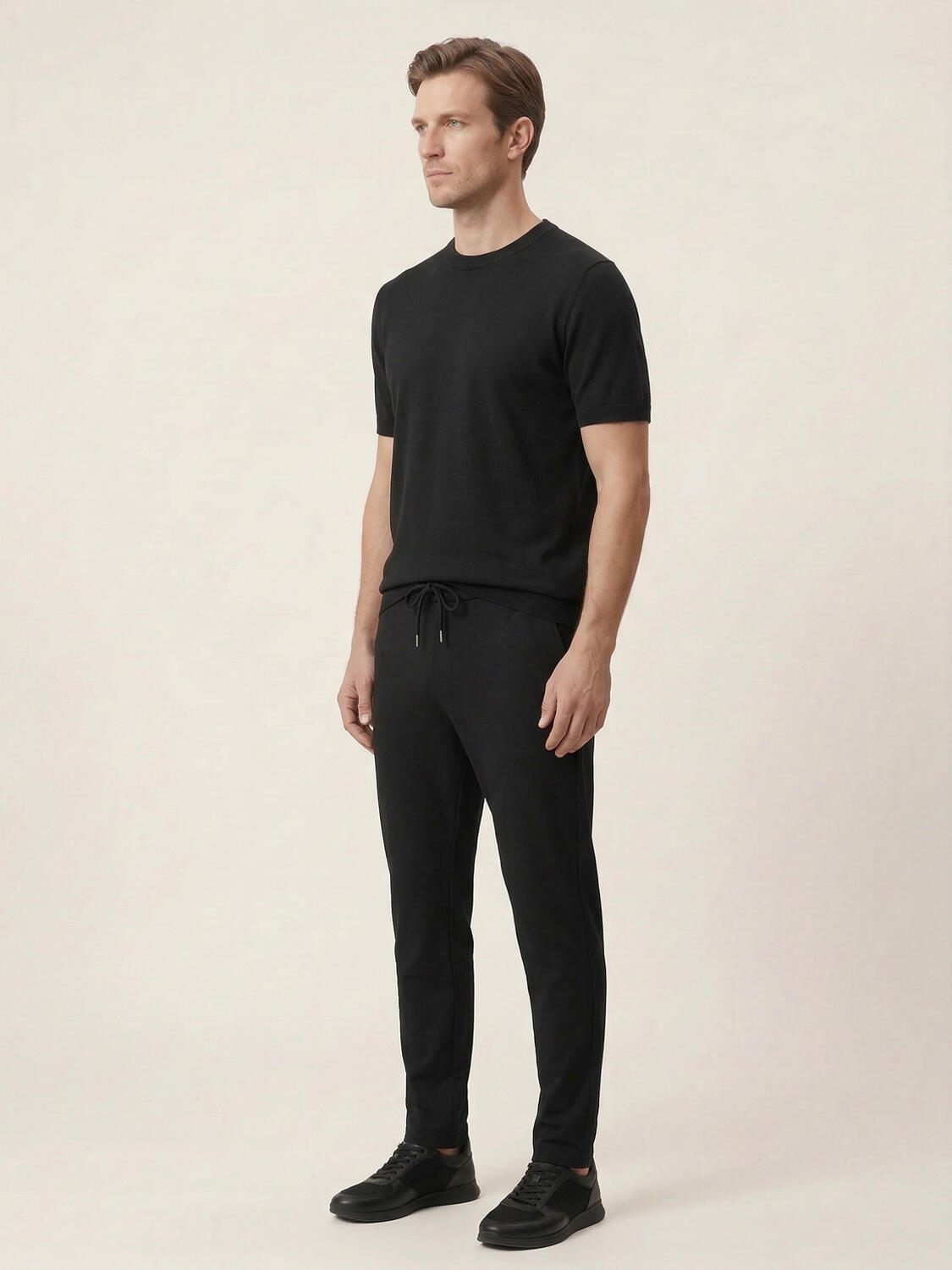 Siyah Doğal Dökümlü Regular Fit Kazak - 3